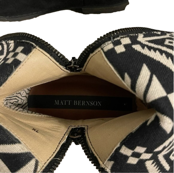 Matt Bernson Black Suede Knee High Boots Size 7  Retail $295 - Picture 3 of 16